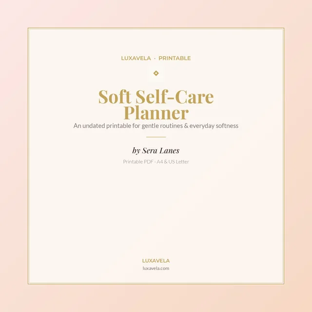 Soft Self-Care Planner cover by Sera Lanes